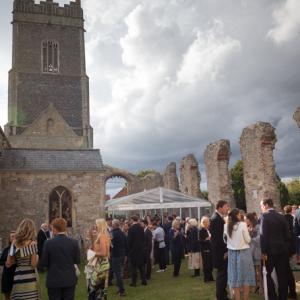 The reception In the beautiful ruins